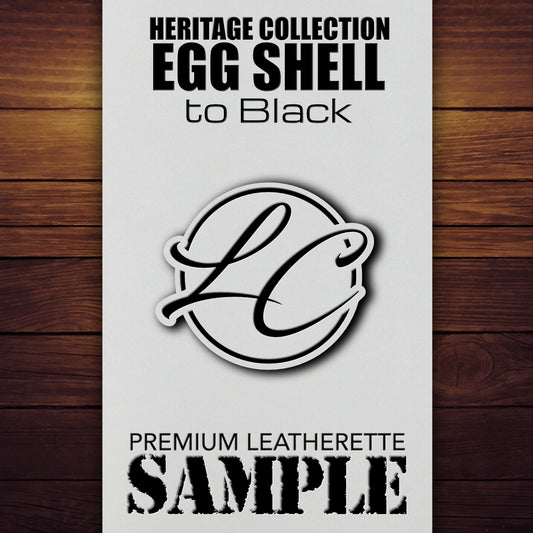 Heritage Eggshell to Black Premium Leatherette Patch