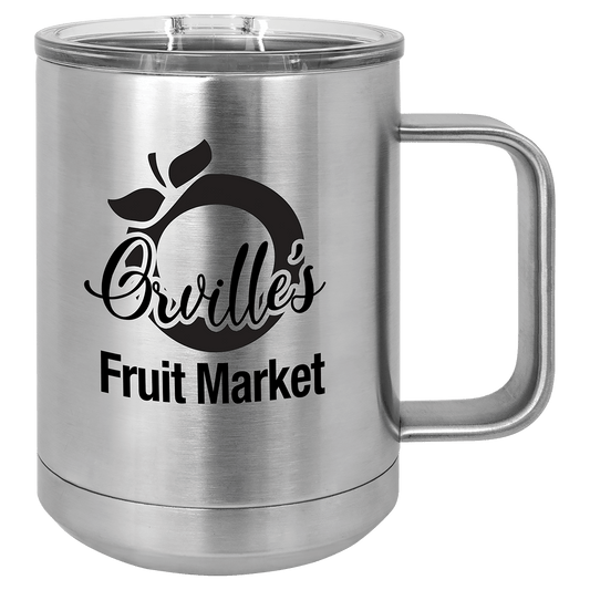 Polar Camel 15 oz. Stainless Steel Vacuum Insulated Mug with Slider Lid