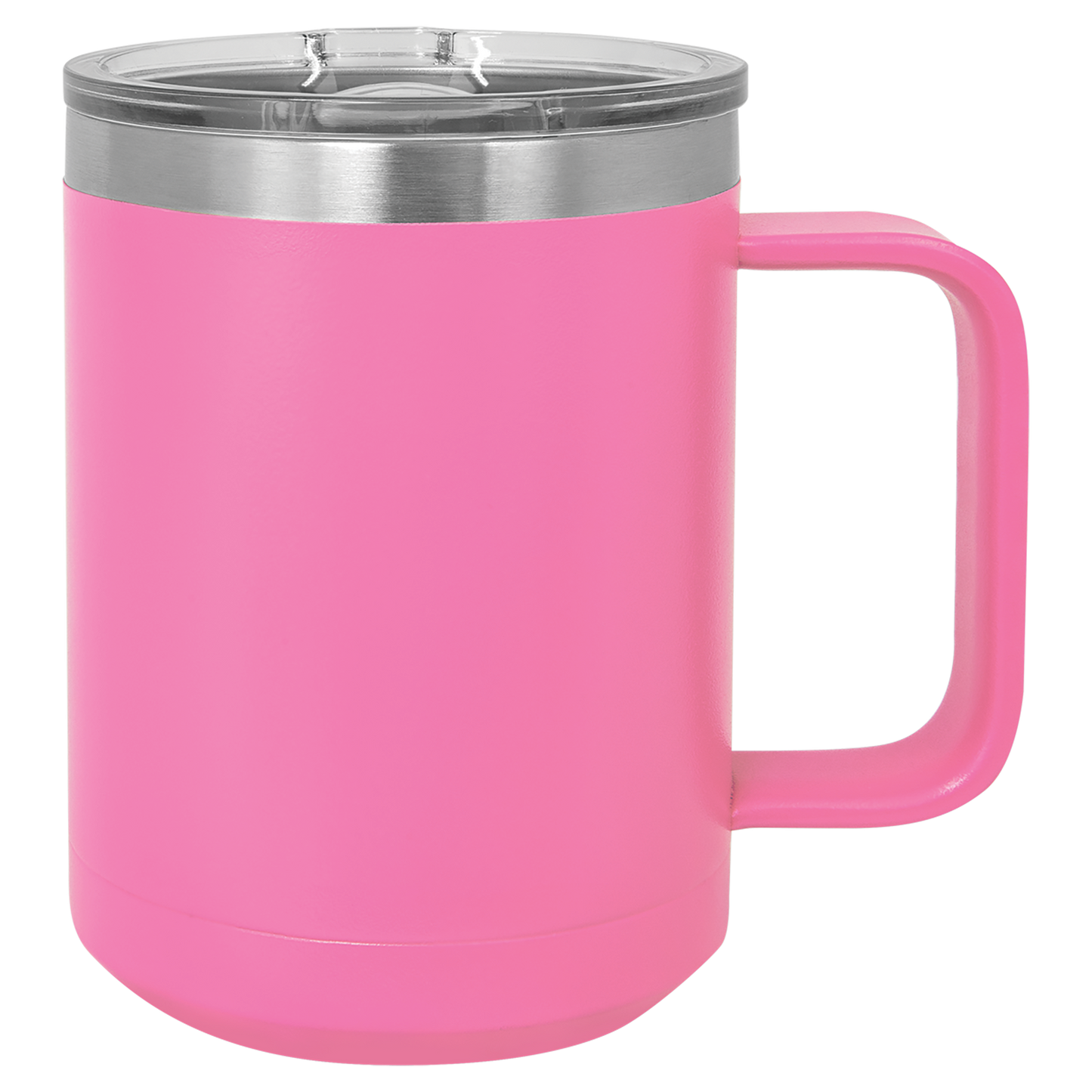 Polar Camel 15 oz. Pink Vacuum Insulated Mug with Slider Lid-MO