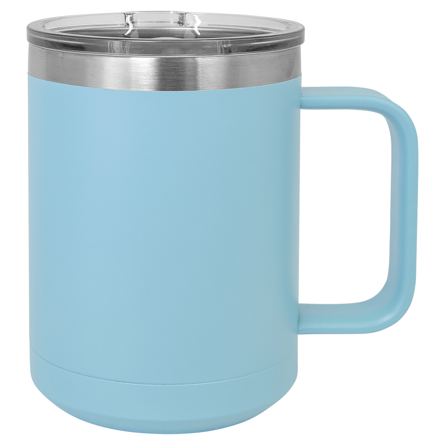 Polar Camel 15 oz. Light Blue Vacuum Insulated Mug with Slider Lid-MO