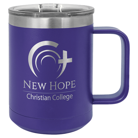 Polar Camel 15 oz. Purple Vacuum Insulated Mug with Slider Lid