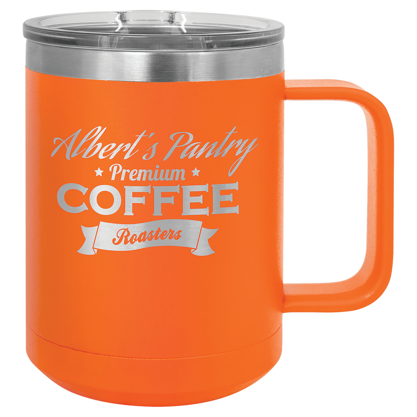 Polar Camel 15 oz. Orange Vacuum Insulated Mug with Slider Lid