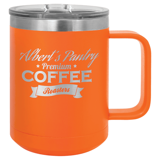 Polar Camel 15 oz. Orange Vacuum Insulated Mug with Slider Lid