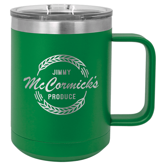 Polar Camel 15 oz. Green Vacuum Insulated Mug with Slider Lid