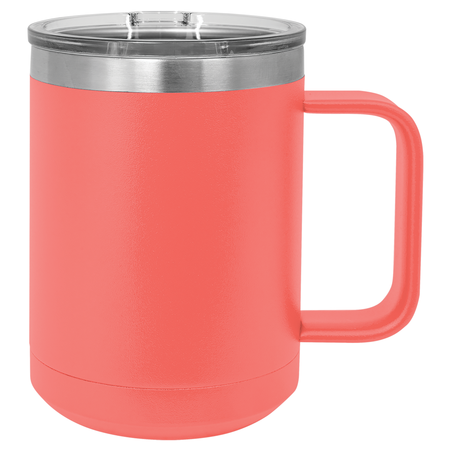 Polar Camel 15 oz. Coral Vacuum Insulated Mug with Slider Lid-MO