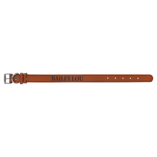 Small 15" x 3/4" Rawhide Laserable Leatherette Dog Collar