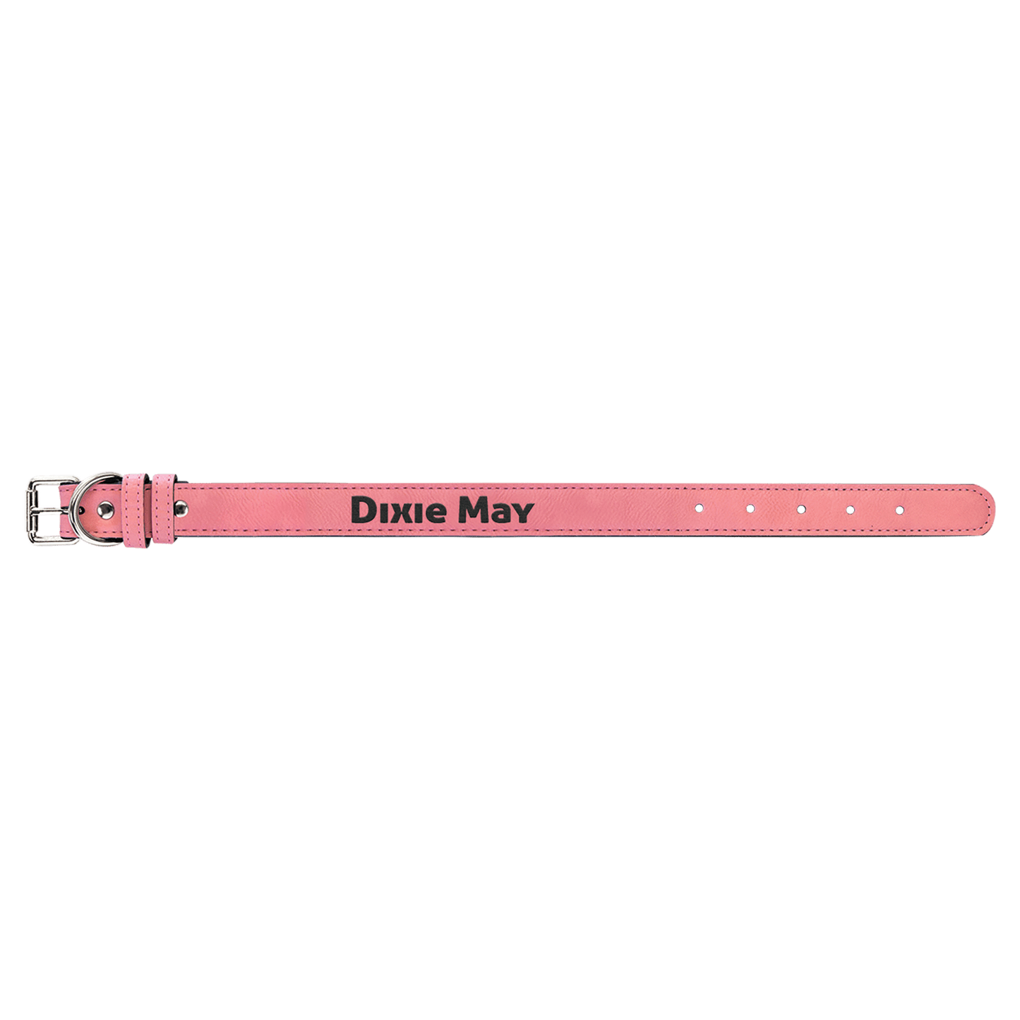 Small 15" x 3/4" Pink Laserable Leatherette Dog Collar