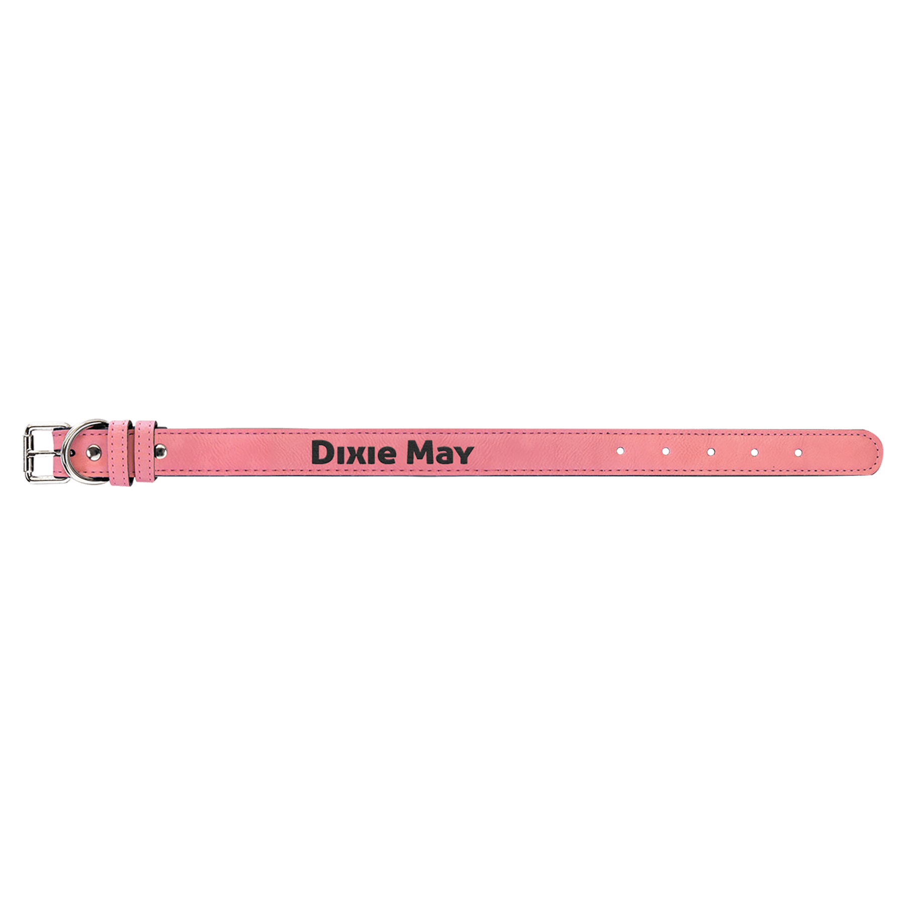 Small 15" x 3/4" Pink Laserable Leatherette Dog Collar