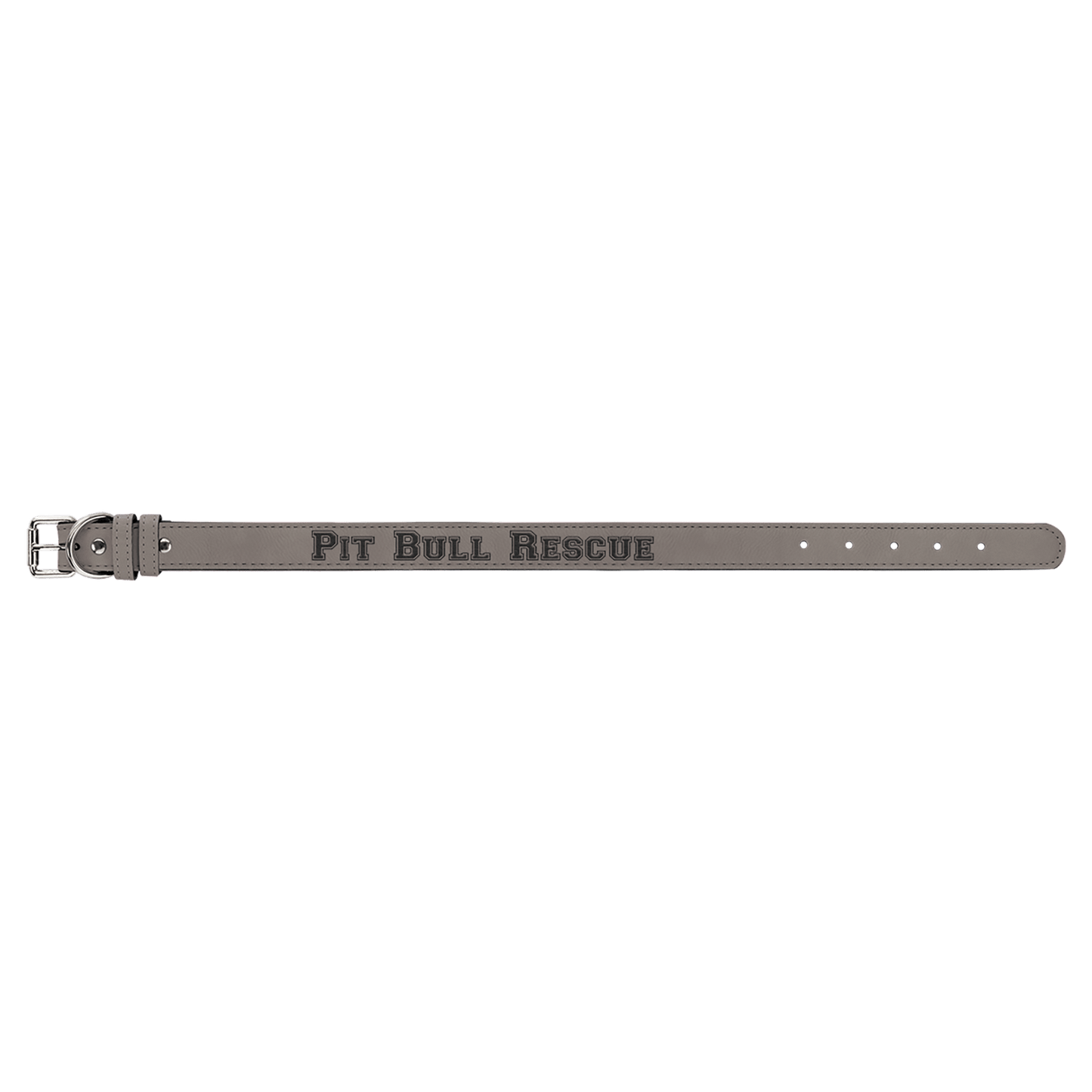 Large 23" x 1" Gray Laserable Leatherette Dog Collar