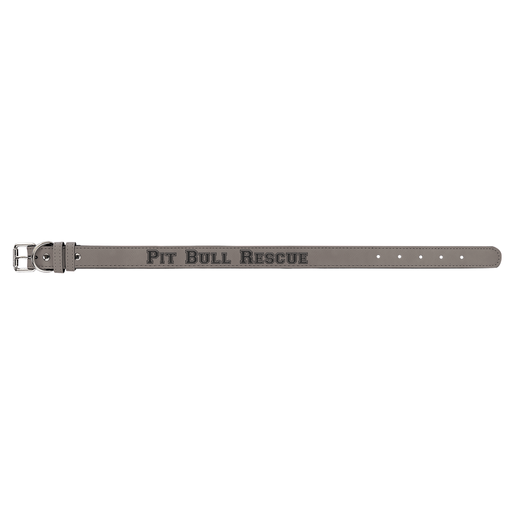 Large 23" x 1" Gray Laserable Leatherette Dog Collar