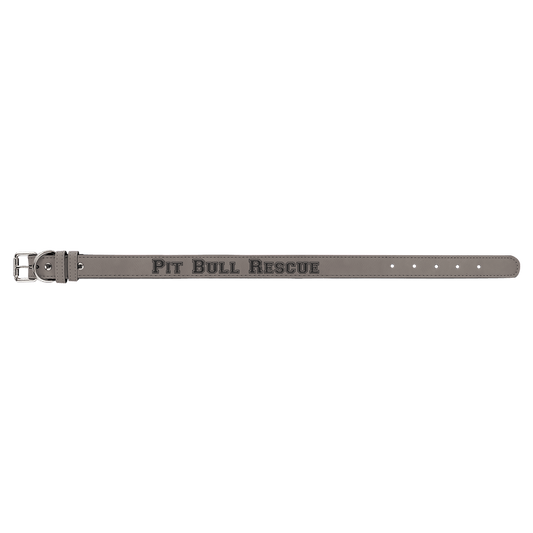 Large 23" x 1" Gray Laserable Leatherette Dog Collar