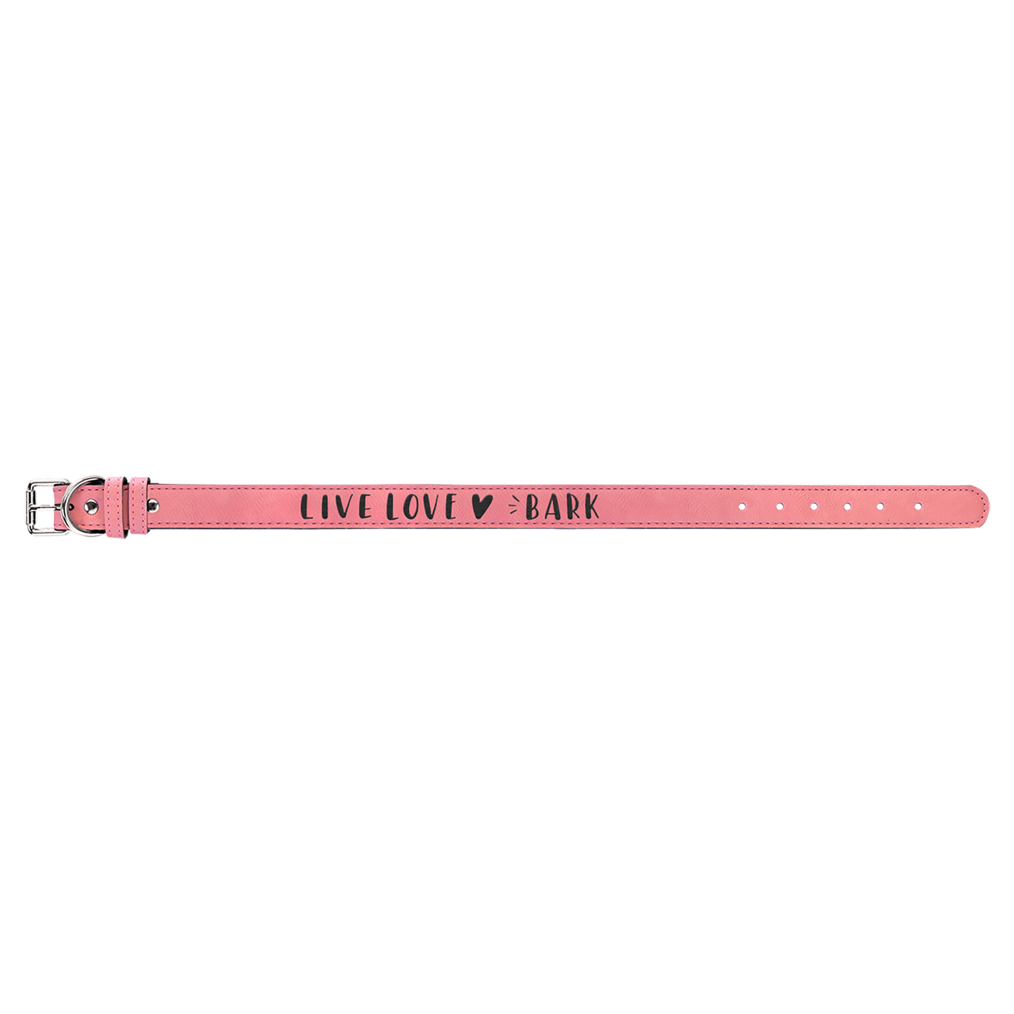 Extra Large 27" x 1 1/4" Pink Laserable Leatherette Dog Collar