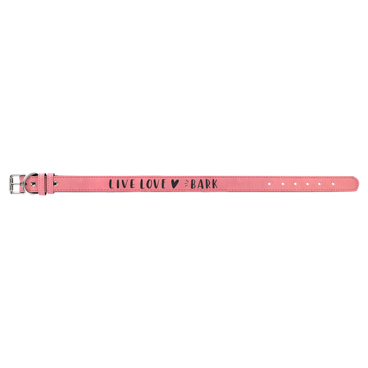 Extra Large 27" x 1 1/4" Pink Laserable Leatherette Dog Collar