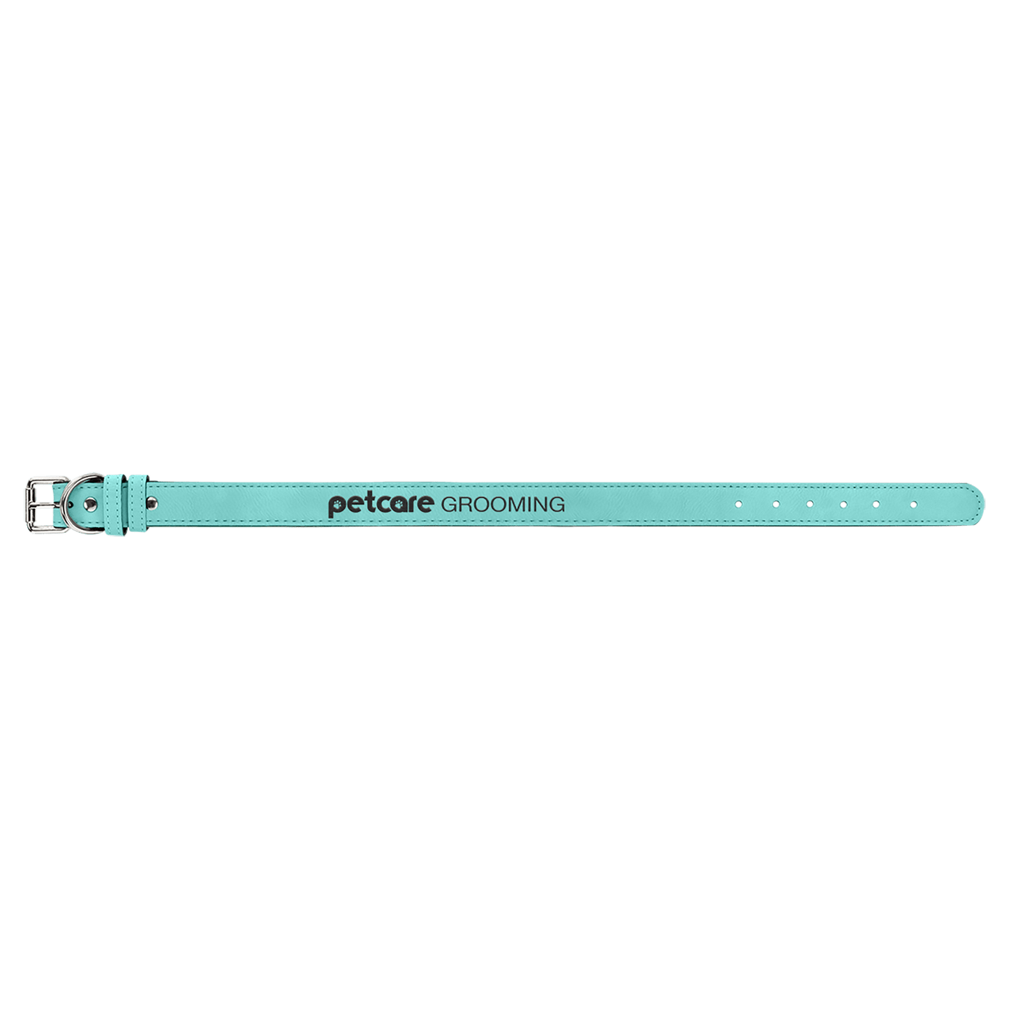 Extra Large 27" x 1 1/4" Teal Laserable Leatherette Dog Collar