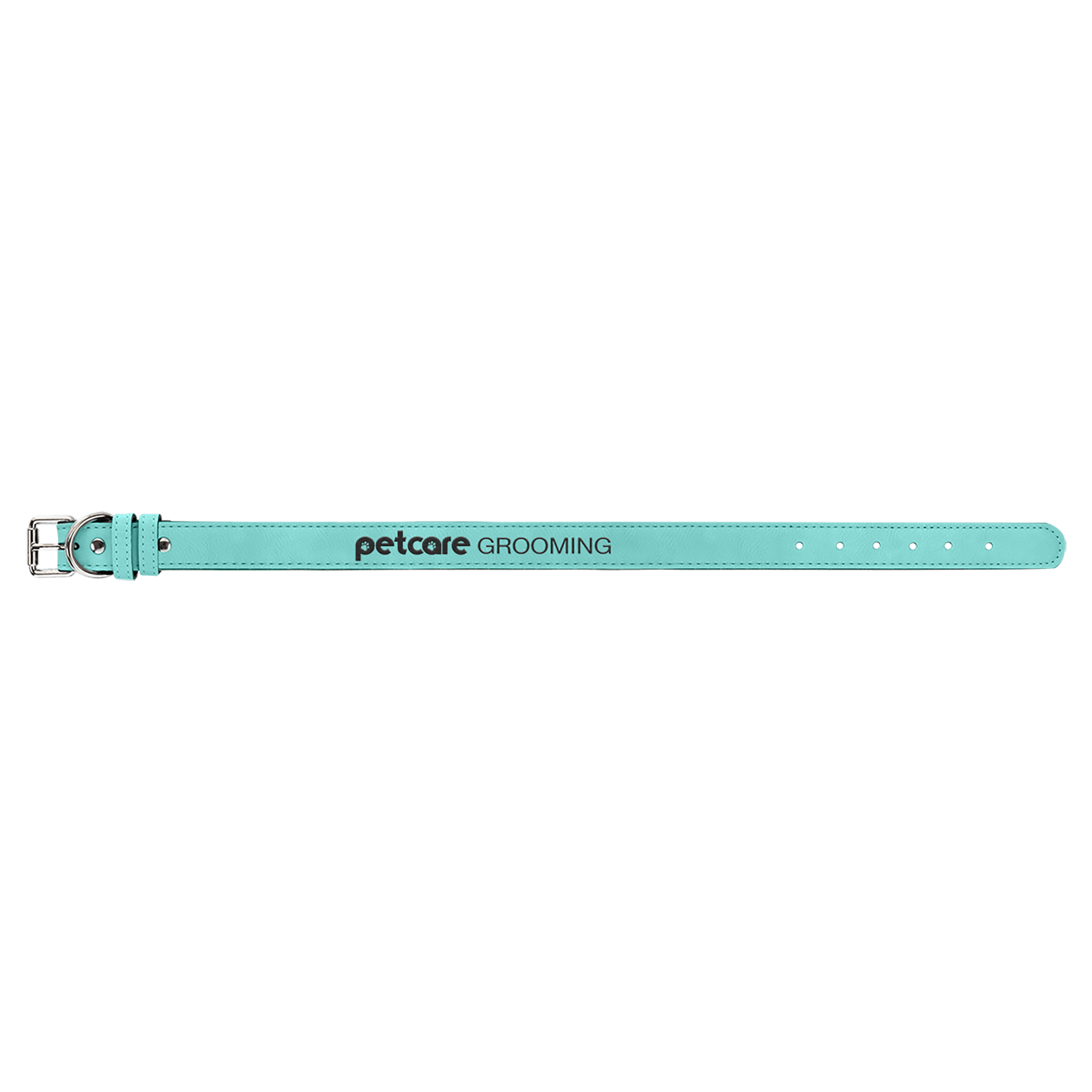 Extra Large 27" x 1 1/4" Teal Laserable Leatherette Dog Collar