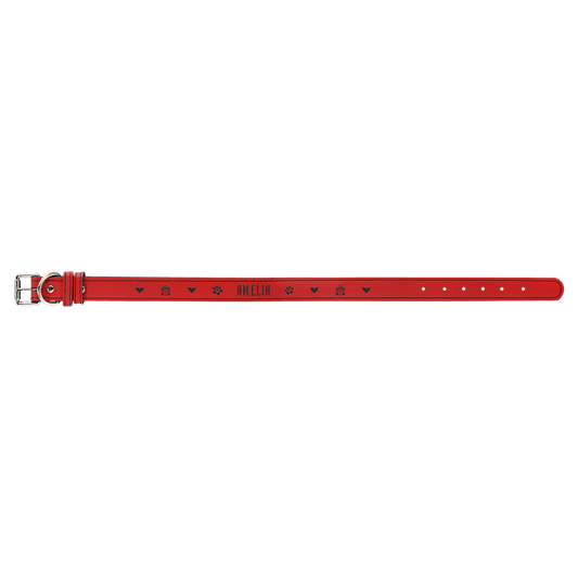 Extra Large 27" x 1 1/4" Red Laserable Leatherette Dog Collar