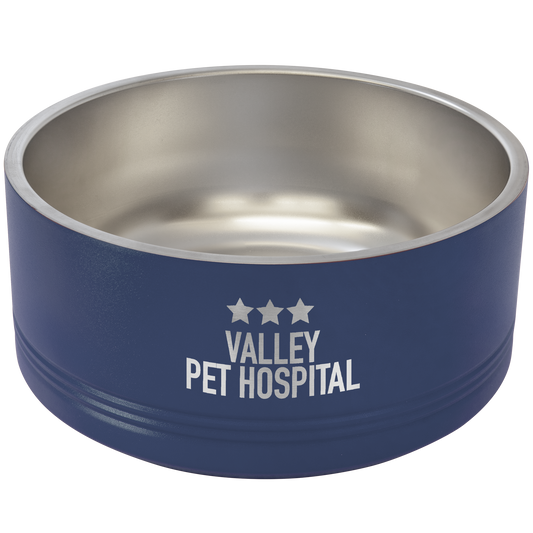 Polar Camel 64 oz. Large Navy Blue Pet Bowl-MO