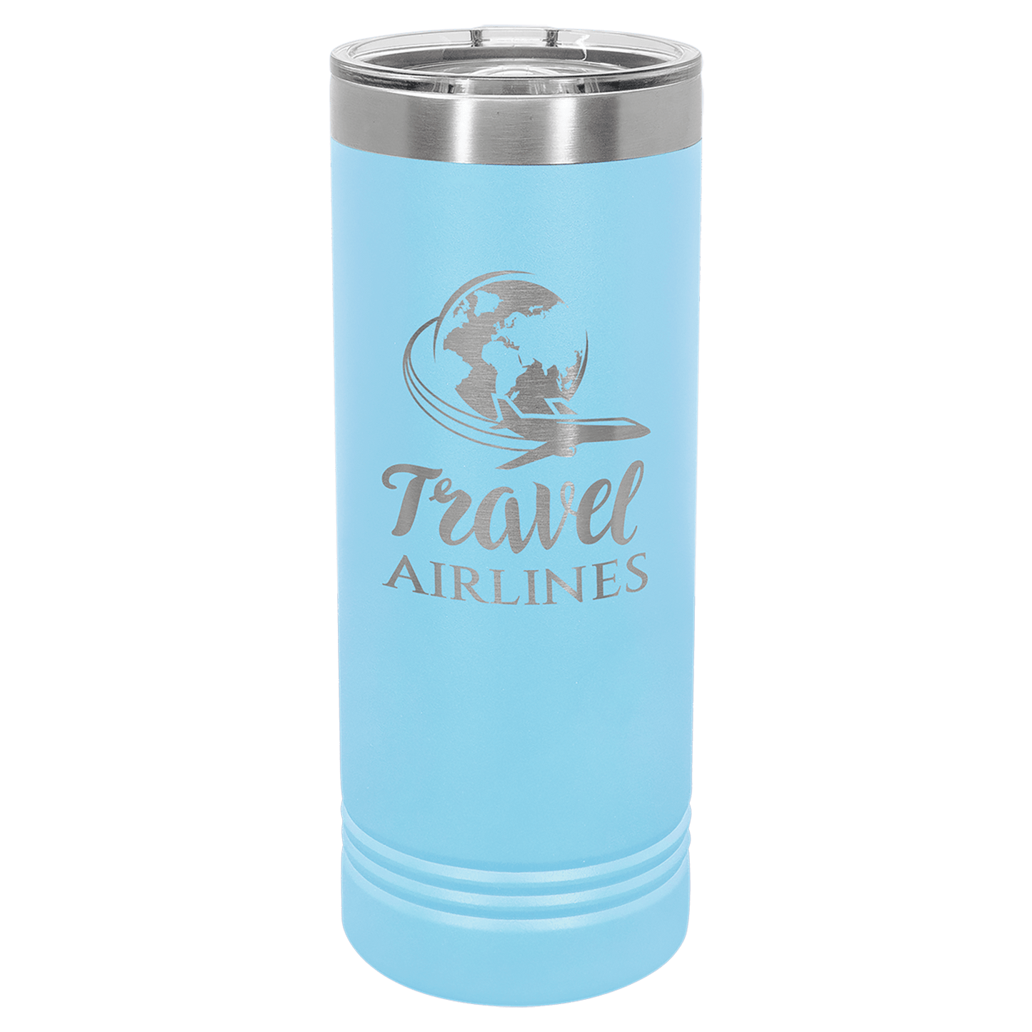 Polar Camel 22 oz. Light Blue Skinny Tumbler with Slider Lid