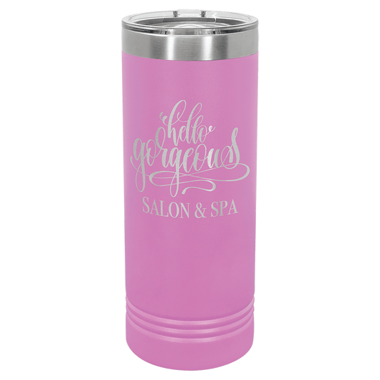 Polar Camel 22 oz. Light Purple Skinny Tumbler with Slider Lid