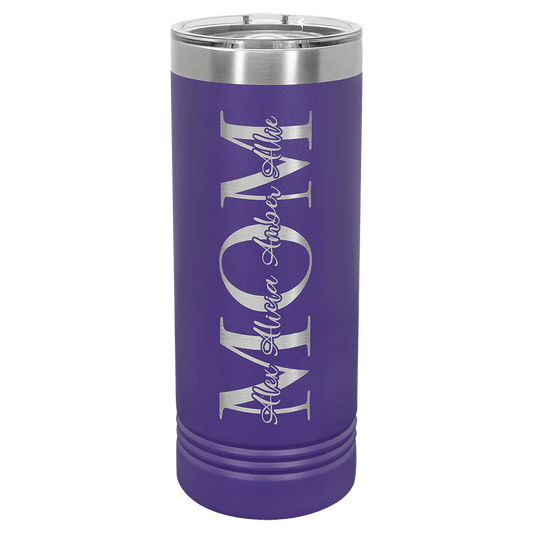 Polar Camel 22 oz. Purple Skinny Tumbler with Slider Lid