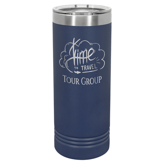 Polar Camel 22 oz. Navy Blue Skinny Tumbler with Slider Lid