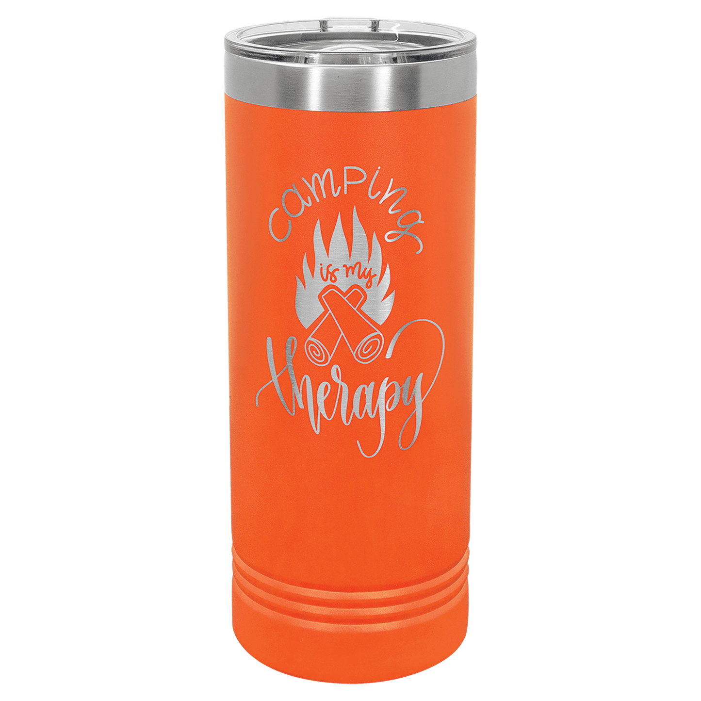 Polar Camel 22 oz. Orange Skinny Tumbler with Slider Lid