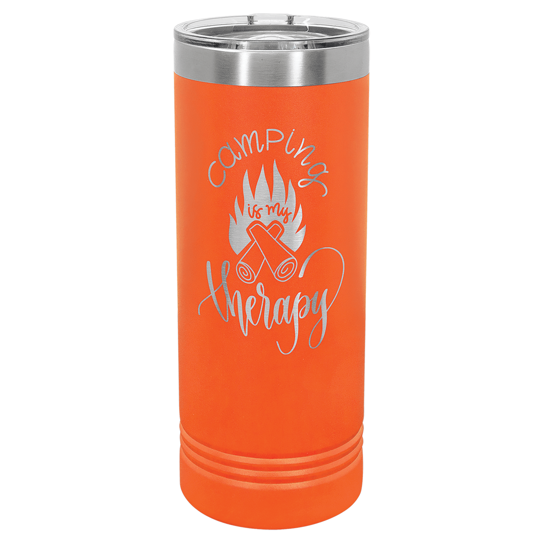 Polar Camel 22 oz. Orange Skinny Tumbler with Slider Lid