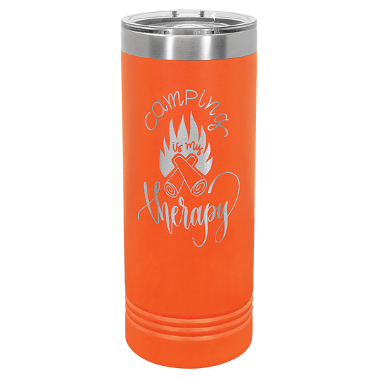 Polar Camel 22 oz. Orange Skinny Tumbler with Slider Lid