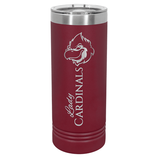 Polar Camel 22 oz. Maroon Skinny Tumbler with Slider Lid