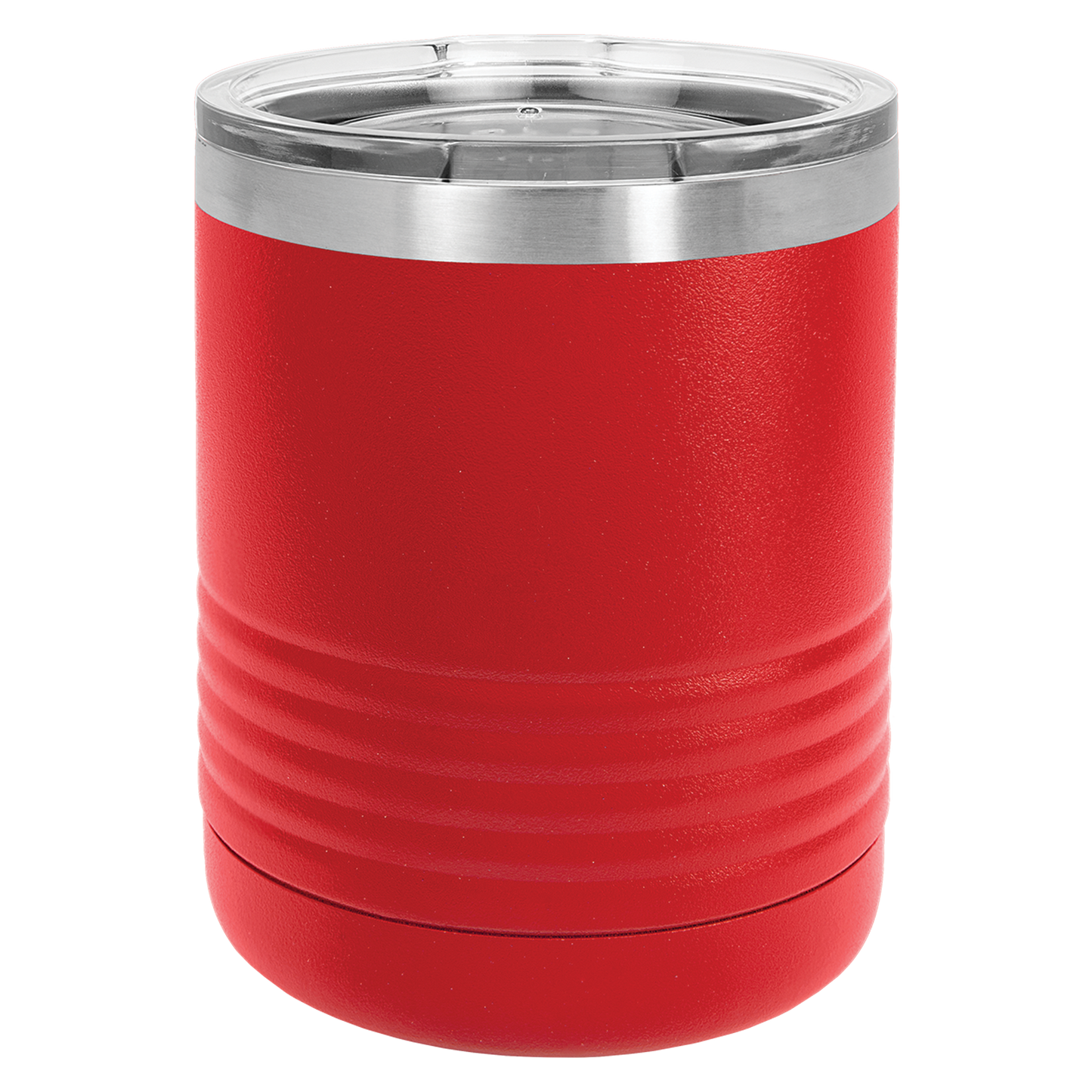 Polar Camel 10 oz. Red Vacuum Insulated Ringneck Tumbler with Clear Lid-MO