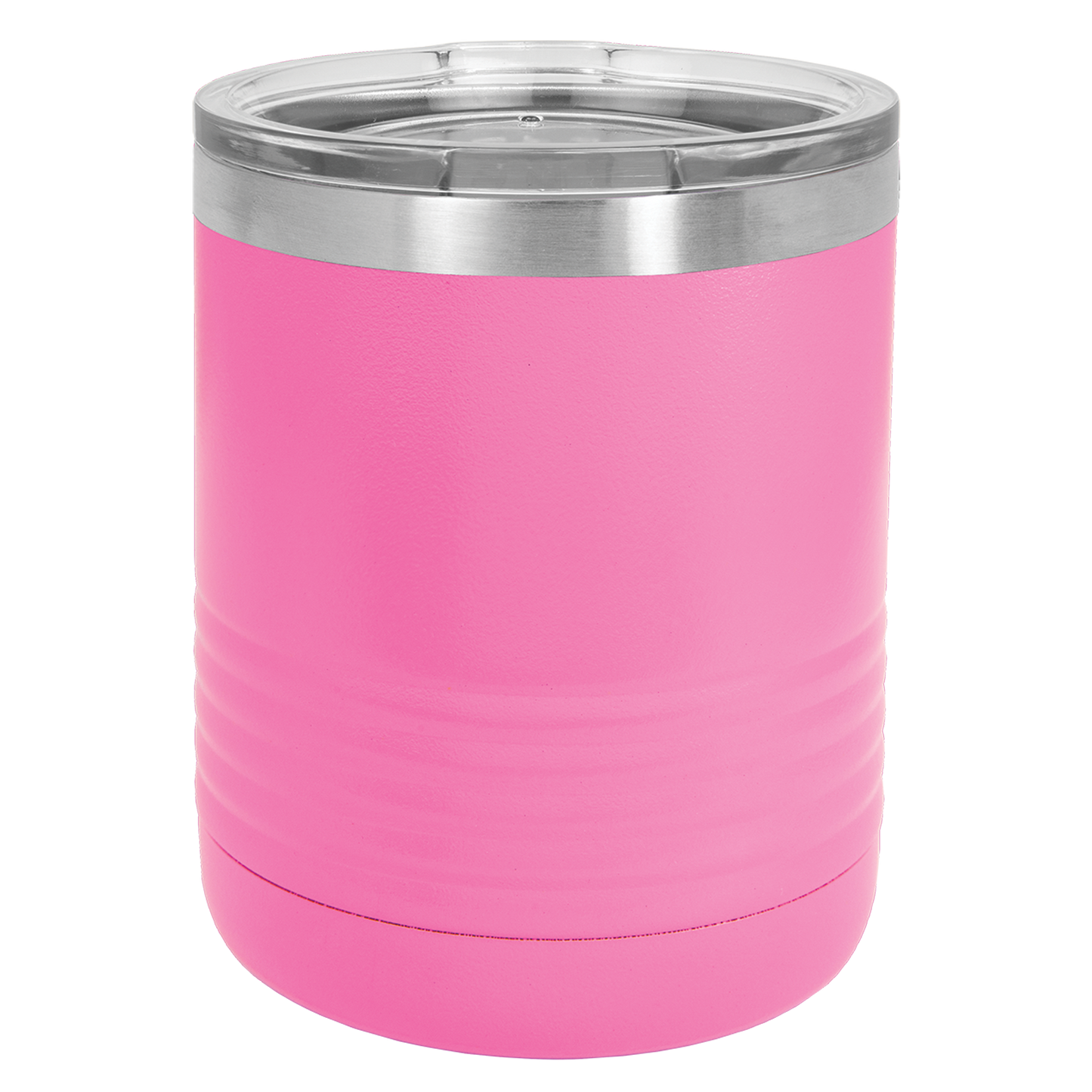 Polar Camel 10 oz. Pink Vacuum Insulated Ringneck Tumbler with Clear Lid-MO