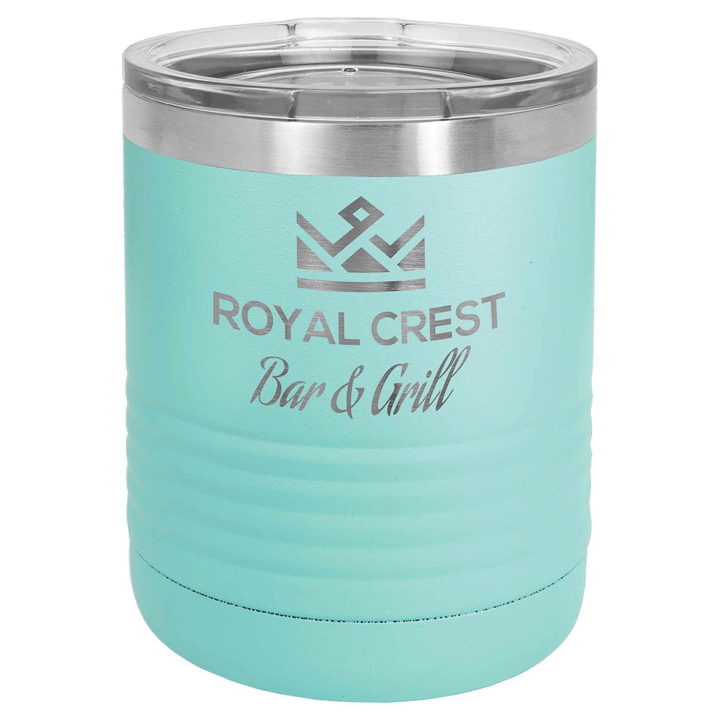 Polar Camel 10 oz. Teal Vacuum Insulated Ringneck Tumbler with Clear Lid