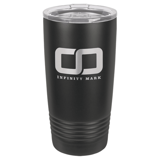 Polar Camel 20 oz. Black Vacuum Insulated Ringneck Tumbler with Clear Lid