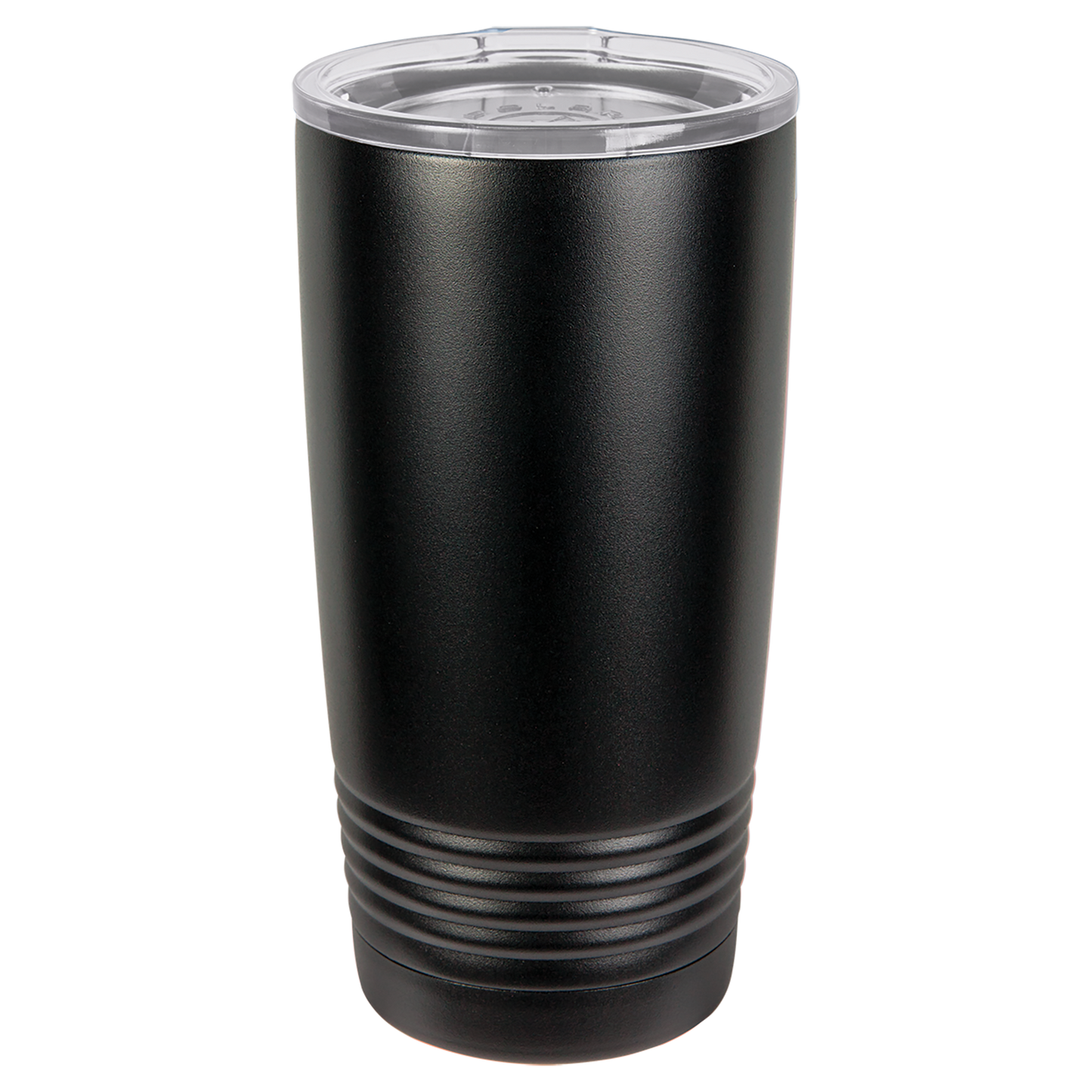 Polar Camel 20 oz. Black Vacuum Insulated Ringneck Tumbler with Clear Lid-MO