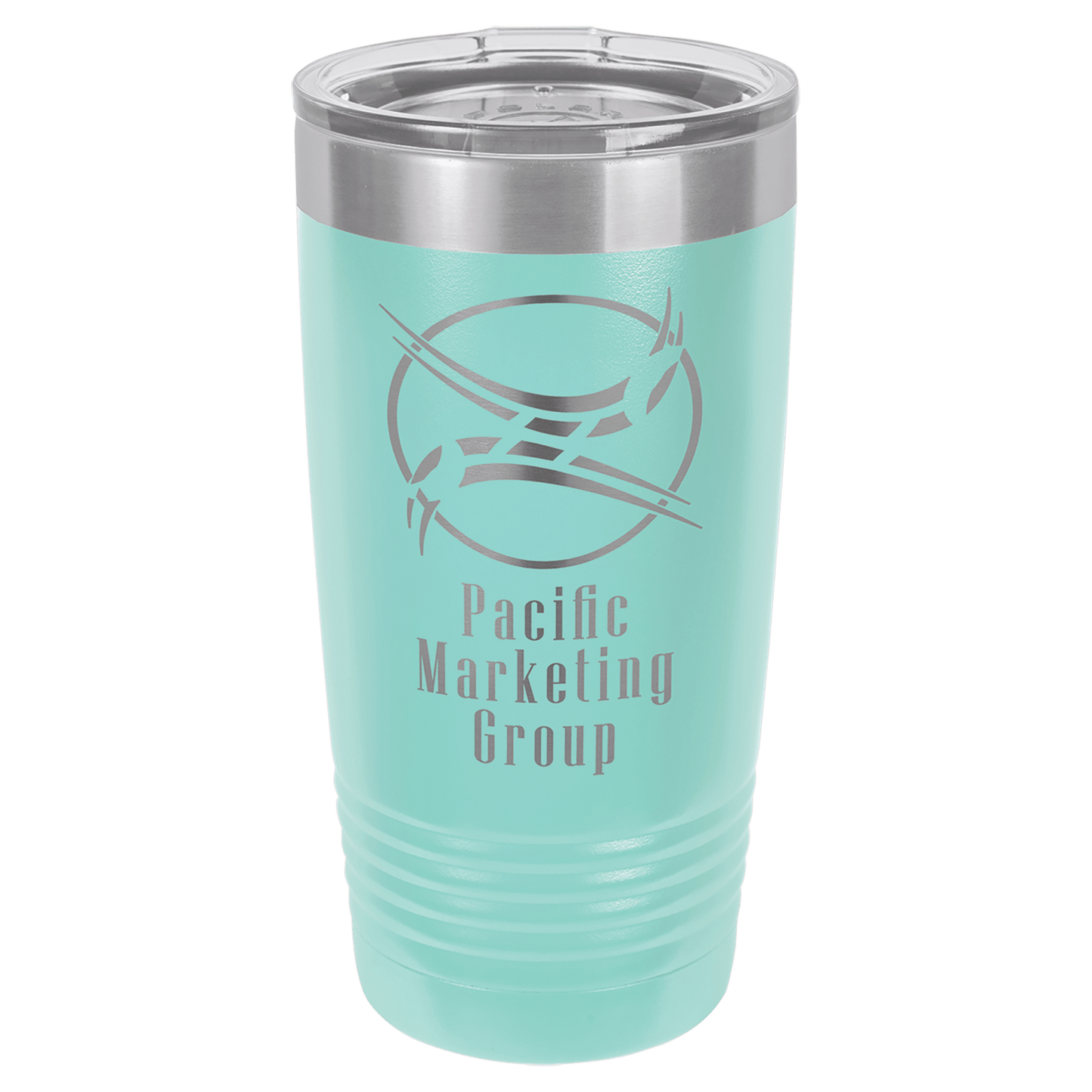 Polar Camel 20 oz. Teal Vacuum Insulated Ringneck Tumbler with Clear Lid