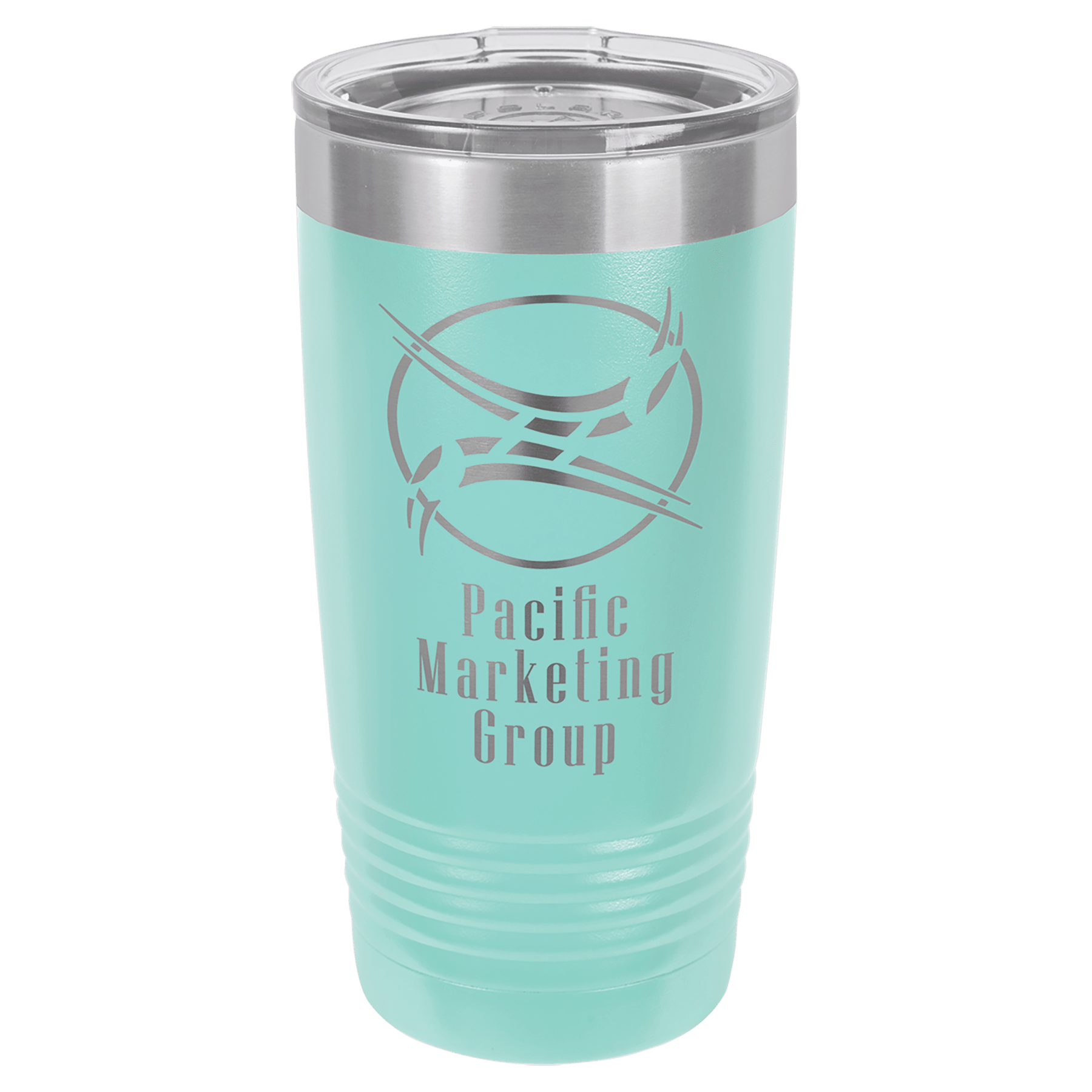 Polar Camel 20 oz. Teal Vacuum Insulated Ringneck Tumbler with Clear Lid