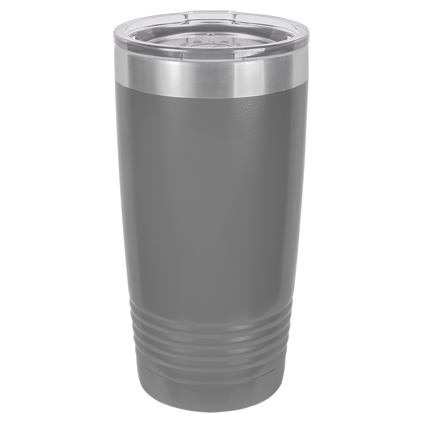 Polar Camel 20 oz. Dark Gray Vacuum Insulated Ringneck Tumbler with Clear Lid-MO