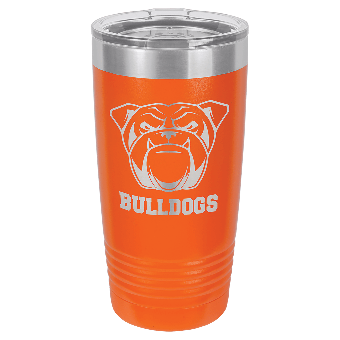 Polar Camel 20 oz. Orange  Vacuum Insulated Ringneck Tumbler with Clear Lid