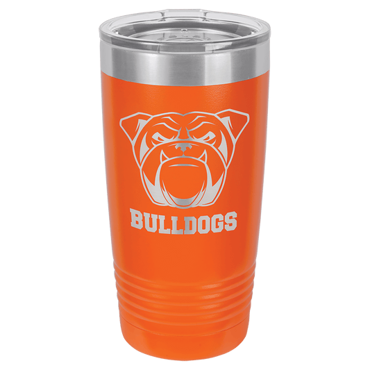 Polar Camel 20 oz. Orange  Vacuum Insulated Ringneck Tumbler with Clear Lid