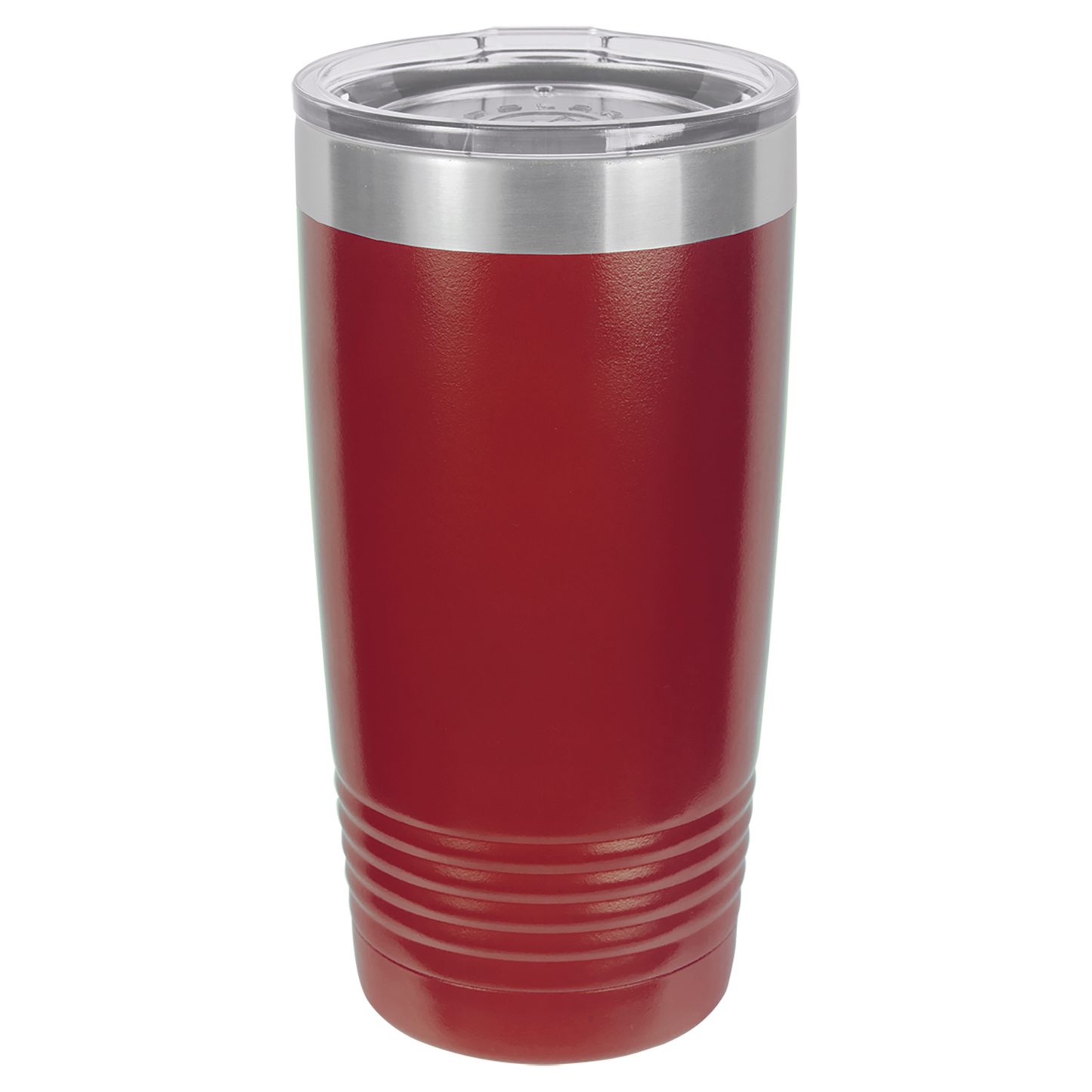 Polar Camel 20 oz. Maroon Vacuum Insulated Ringneck Tumbler with Clear Lid-MO