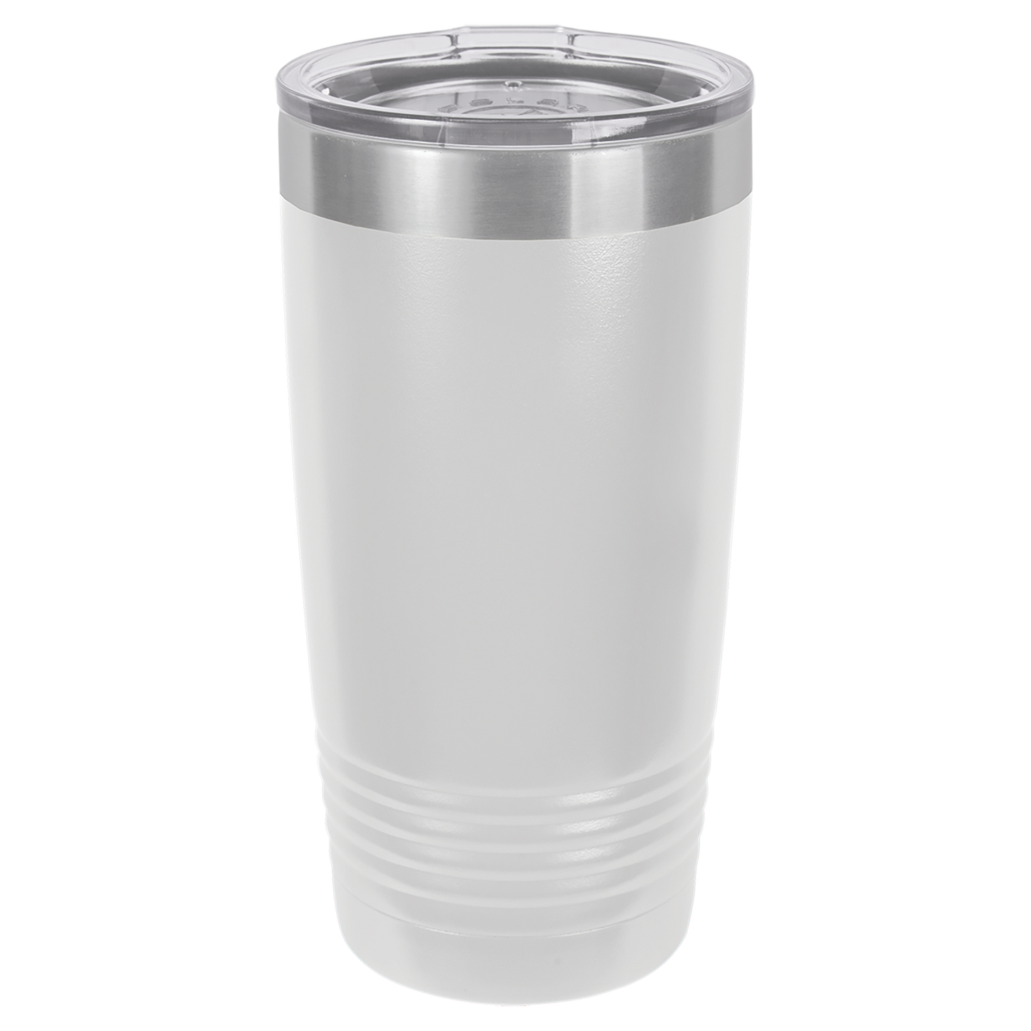 Polar Camel 20 oz. White Vacuum Insulated Ringneck Tumbler with Clear Lid-MO