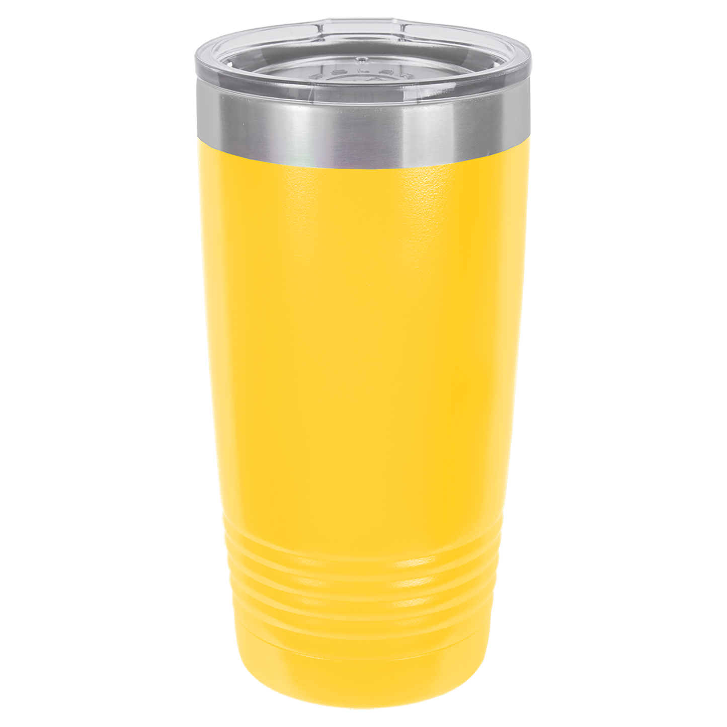 Polar Camel 20 oz. Yellow Vacuum Insulated Ringneck Tumbler with Clear Lid-MO