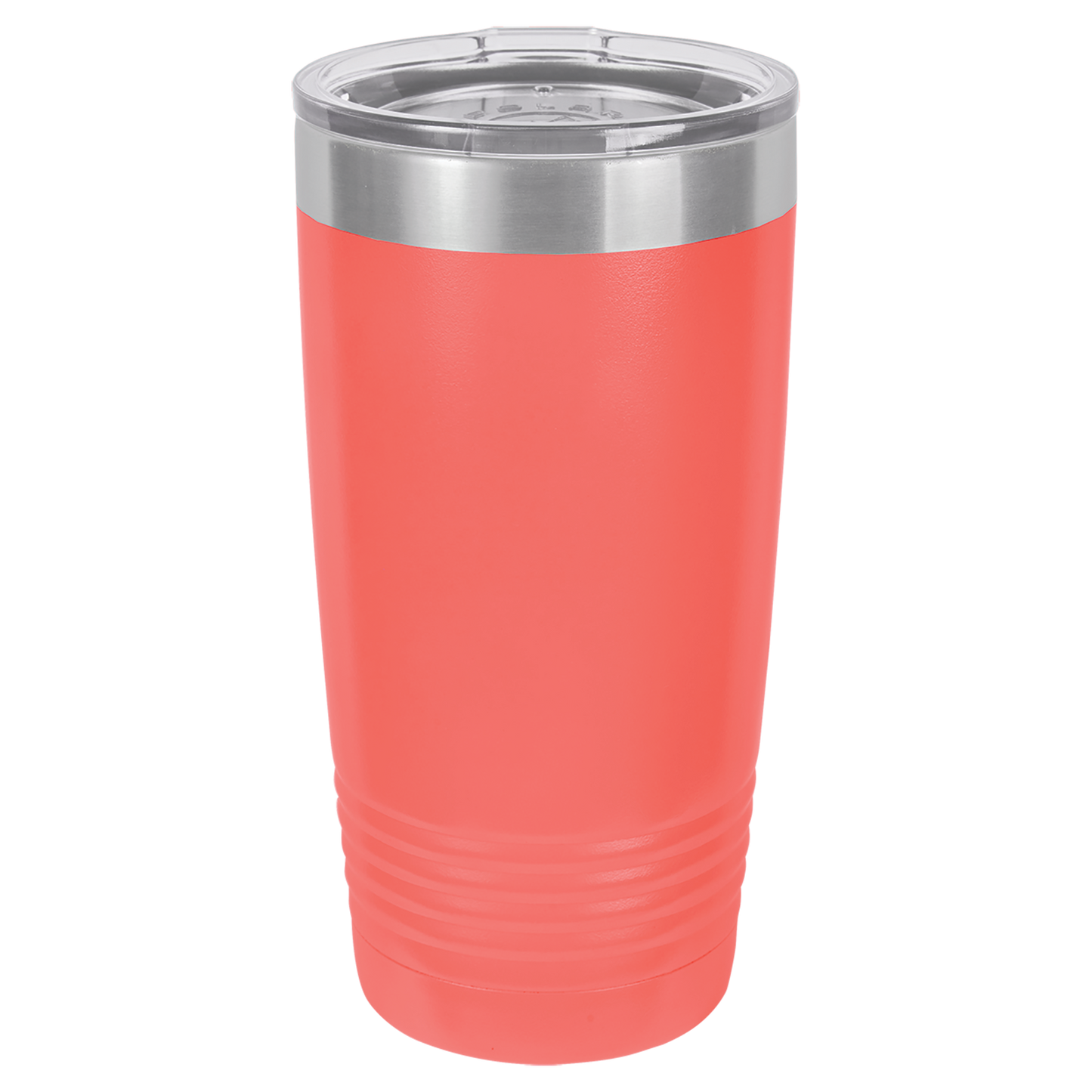 Polar Camel 20 oz. Coral Vacuum Insulated Ringneck Tumbler with Clear Lid-MO