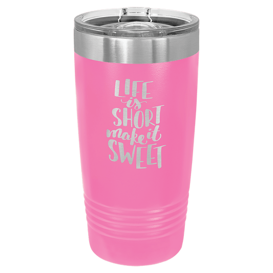 Polar Camel 20 oz. Pink Insulated Ringneck Tumbler with Slider Lid