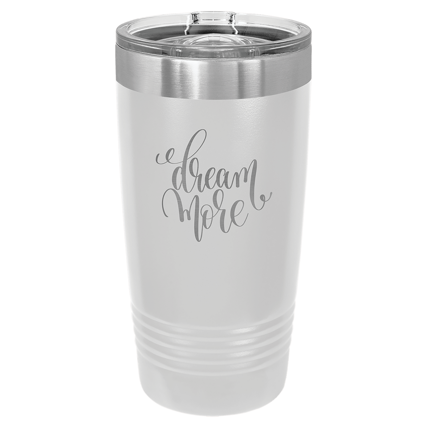 Polar Camel 20 oz. White Insulated Ringneck Tumbler with Slider Lid