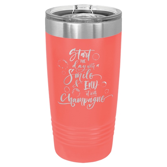 Polar Camel 20 oz. Coral Insulated Ringneck Tumbler with Slider Lid