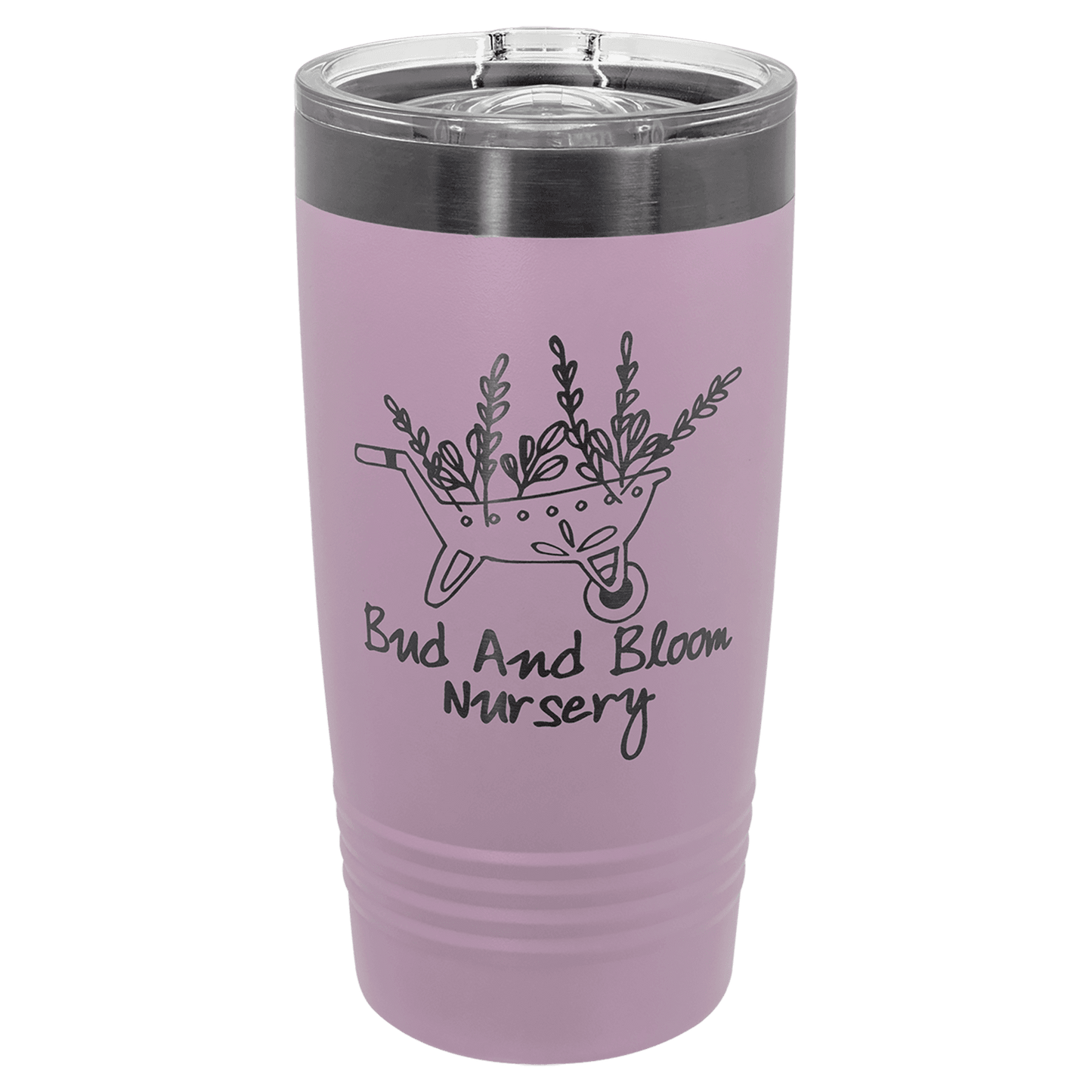 Polar Camel 20 oz. Moody Lilac/Ghost ION-Plated Black Ringneck Tumbler with Slider Lid