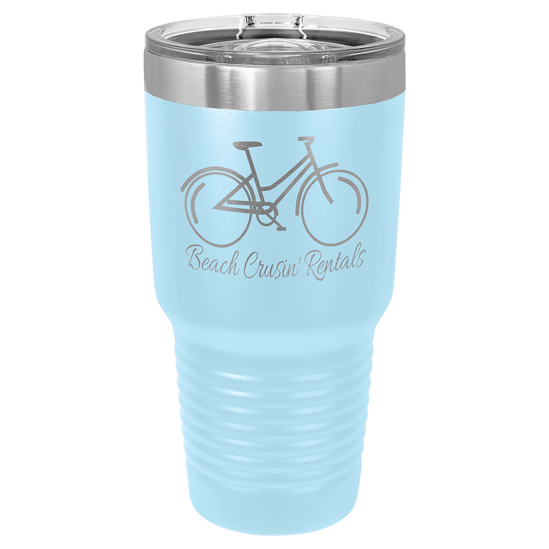 Polar Camel 30 oz. Light Blue Insulated Ringneck Tumbler with Slider Lid