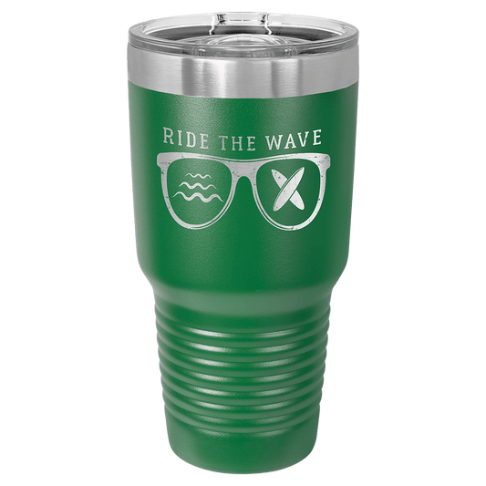 Polar Camel 30 oz. Green Insulated Ringneck Tumbler with Slider Lid