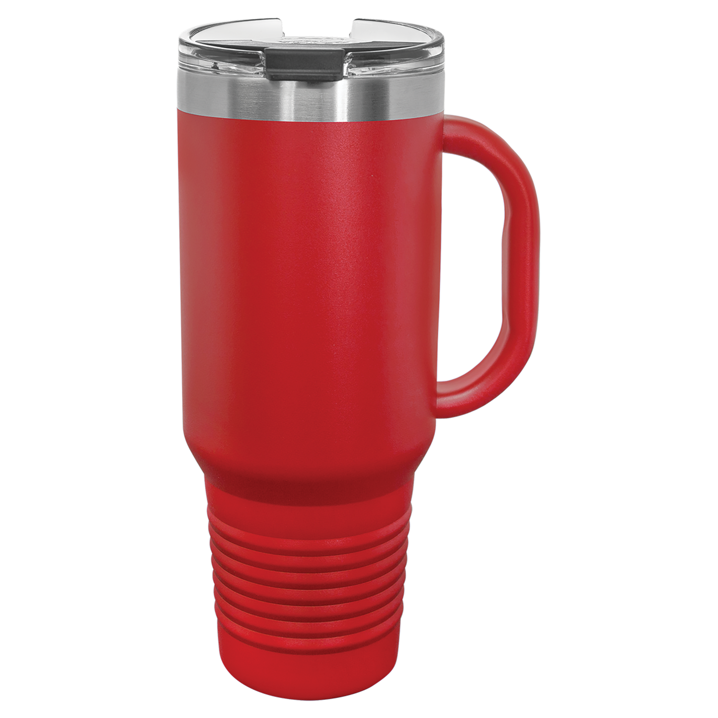 Polar Camel 40 oz. Red Travel Mug with Handle, Straw Included-MO